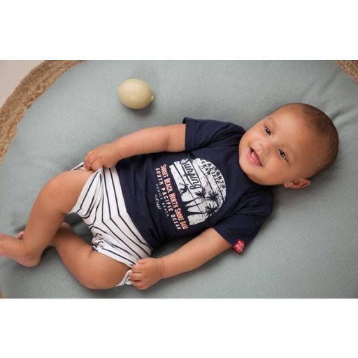 DIRKJE 2 részes rövidnadrág szett 80 Navy+White+Stripe