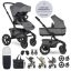 EASYWALKER Kombinált babakocsi Jimmey Iris Grey XXL AIR + RWS