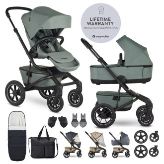  EASYWALKER Kombinált babakocsi Jimmey Thyme Green XXL AIR + RWS