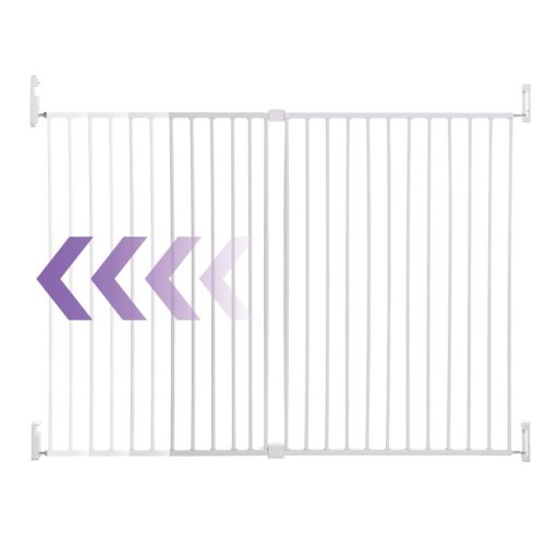 DREAMBABY Biztonsági korlát Broadway 2-panelos extra széles 76-134,5 cm fehér