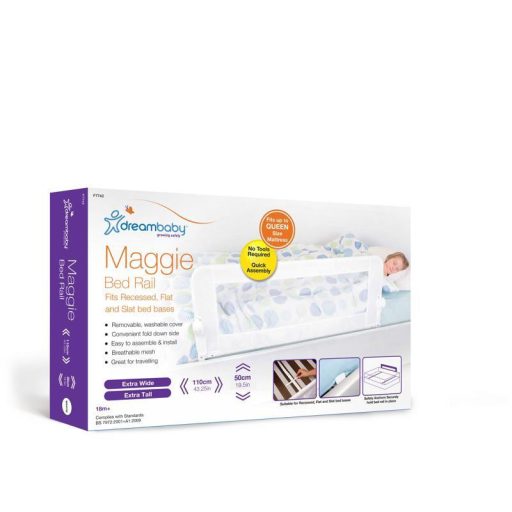 DREAMBABY Biztonsági ágyrács Maggie Extra nagy 110x50 cm fehér
