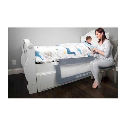 DREAMBABY Biztonsági korlát Prague az ágyhoz Extra nagy 110x45,5 cm szürke