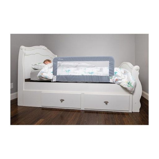 DREAMBABY Biztonsági korlát Prague az ágyhoz Extra nagy 110x45,5 cm szürke