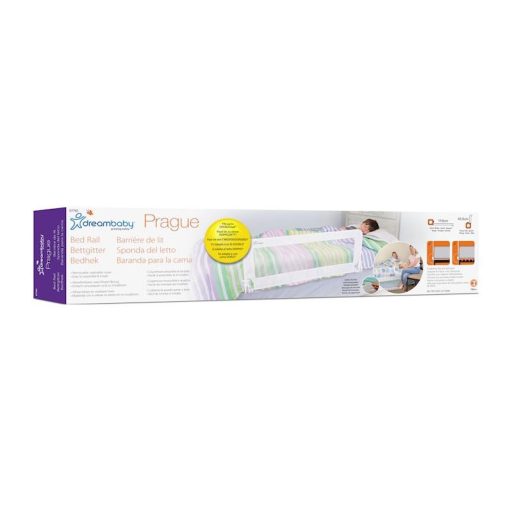 DREAMBABY Biztonsági korlát Prague az ágyhoz Extra nagy 110x45,5 cm szürke
