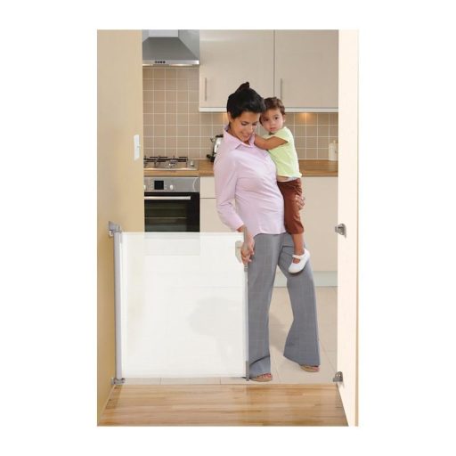 DREAMBABY Biztonsági visszahúzható rács 0-140 cm fehér