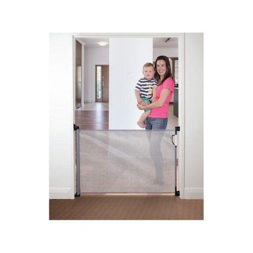 DREAMBABY Biztonsági visszahúzható rács 0-140 cm szürke