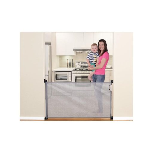 DREAMBABY Biztonsági visszahúzható rács 0-140 cm szürke
