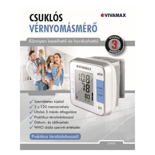 V20 csuklós vérnyomásmérő