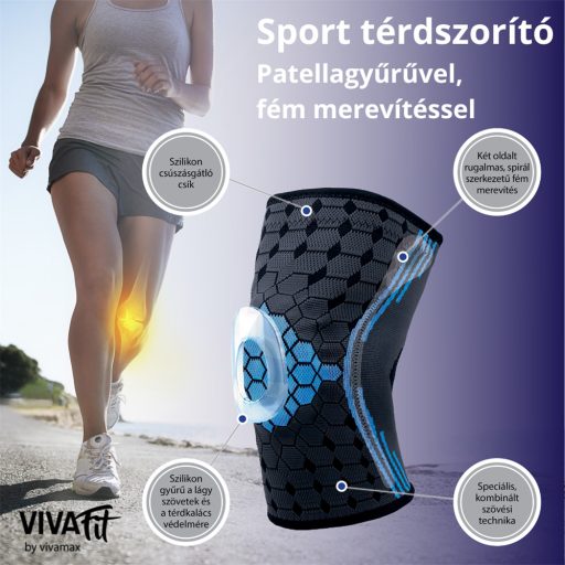 OrtoCare sport térdszorító patella gyűrűvel L