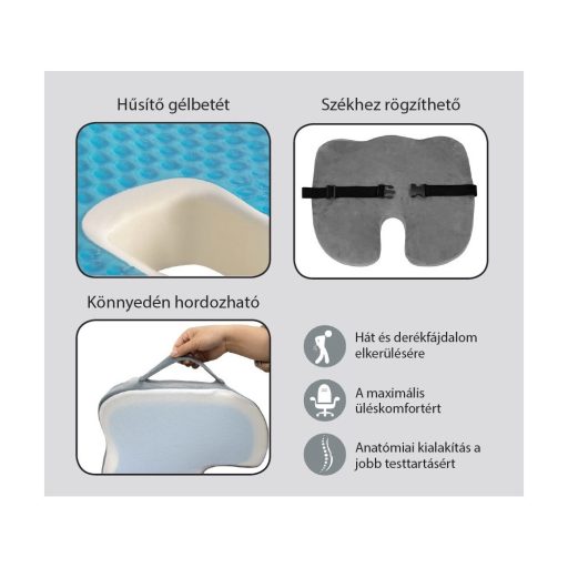 Memóriahabos ülőpárna gélbetéttel