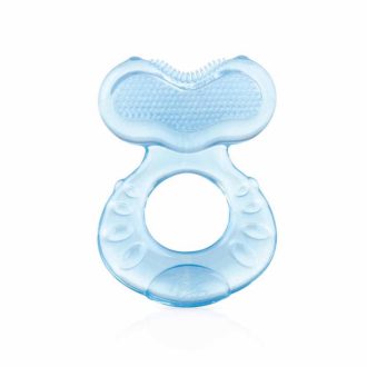 NUBY Rágóka szilikon sörtékkel kék 0 h+