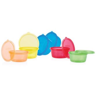NUBY Snack tálka fedővel, 300 ml, 6 hó+ (6 db)