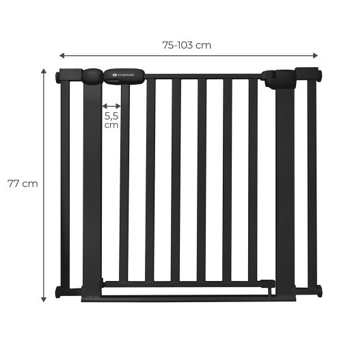 KINDERKRAFT Gyermekbiztonsági rács Lock&Go black