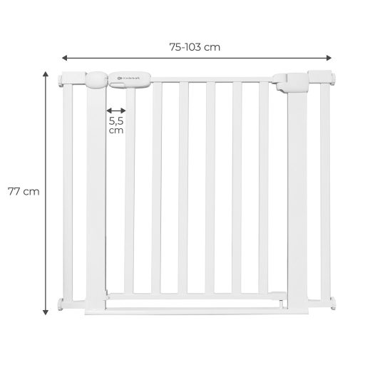 KINDERKRAFT Gyermekbiztonsági rács Lock&Go white
