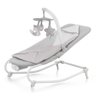   KINDERKRAFT Felio 2 Stone Grey vibráló hinta zenével 0m+, 9 kg-ig