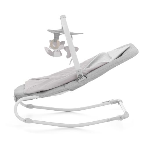 KINDERKRAFT Felio 2 Stone Grey vibráló hinta zenével 0m+, 9 kg-ig