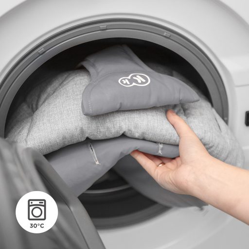 KINDERKRAFT Felio 2 Stone Grey vibráló hinta zenével 0m+, 9 kg-ig
