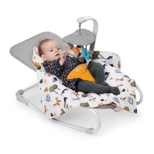 KINDERKRAFT Felio 2 Peony Rose vibráló hinta zenével 0m+, 9 kg-ig