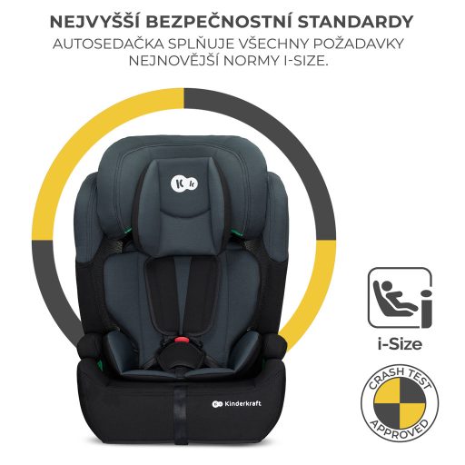 KINDERKRAFT Autósülés Comfort up i-size black (76-150 cm)