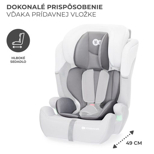 KINDERKRAFT Autósülés Comfort up i-size szürke (76-150 cm)