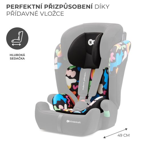 KINDERKRAFT Autósülés Comfort up i-size Happy shapes (76-150 cm)