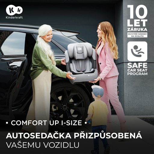 KINDERKRAFT Autósülés Comfort up i-size Happy shapes (76-150 cm)