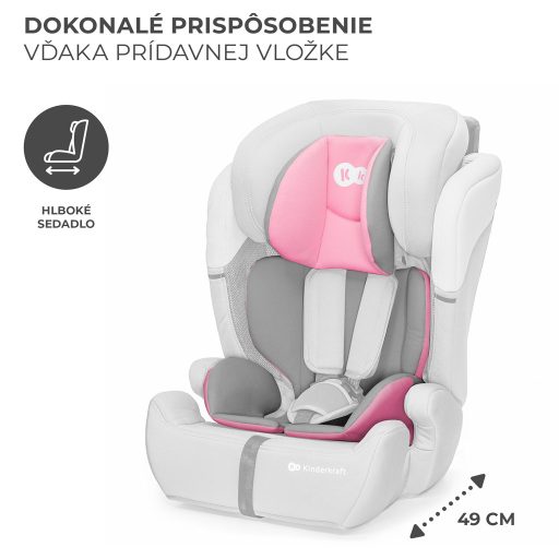 KINDERKRAFT Autósülés Comfort up i-size pink (76-150 cm)
