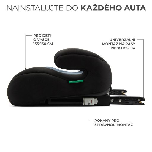 KINDERKRAFT Ülésmagasító i-Boost i-size 135-150 cm Black