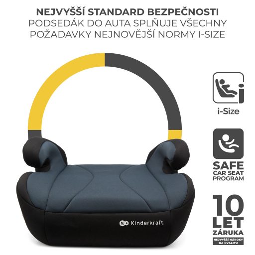 KINDERKRAFT Ülésmagasító i-Boost i-size 135-150 cm Black
