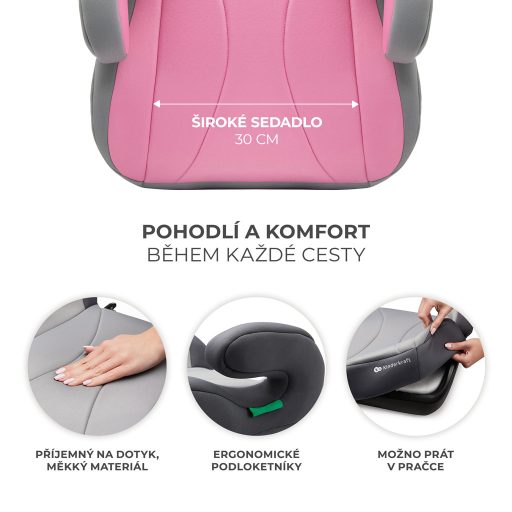 KINDERKRAFT Ülésmagasító i-Boost i-size 135-150 cm Pink
