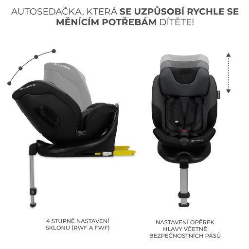 KINDERKRAFT SELECT Autósülés i-Fix 40-150 cm Grafitfekete
