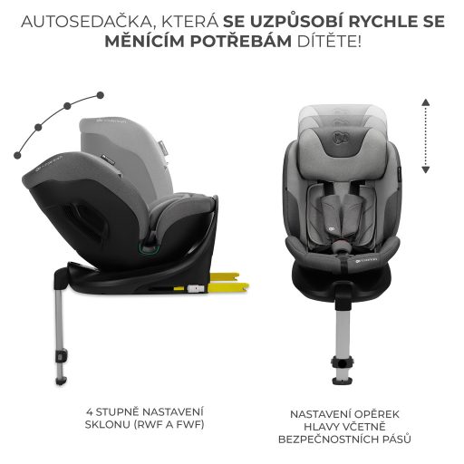 KINDERKRAFT SELECT Autósülés i-Fix 40-150 cm Cool grey