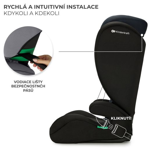 KINDERKRAFT Autósülés i-Spark i-Size 100-150 cm Fekete