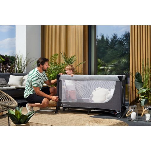 KINDERKRAFT SELECT Utazóágy Leody Grey, Premium