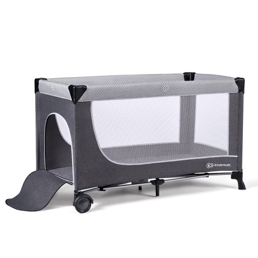KINDERKRAFT SELECT Utazóágy Leody kiegészítőkkel Leody Grey, Premium