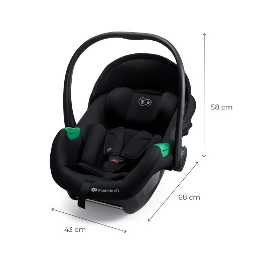 KINDERKRAFT Autósülés Mink Pro 2 i-Size (0-13 kg) és Mink FX 2 talp fekete
