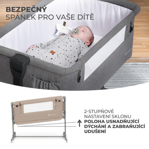KINDERKRAFT Állítható magasságú gyermekágy Neste grow Beige