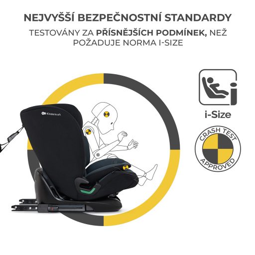KINDERKRAFT Autósülés Oneto3 i-Size 76-150cm + Isofix Grafit fekete