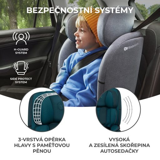 KINDERKRAFT Autósülés Oneto3 i-Size 76-150cm + Isofix Cool grey