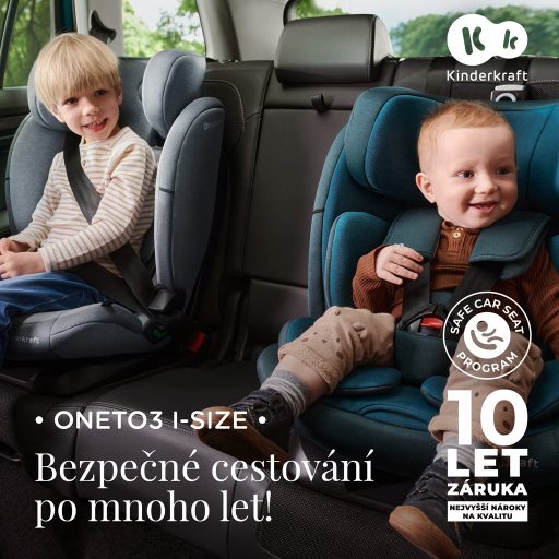 KINDERKRAFT Autósülés Oneto3 i-Size 76-150cm + Isofix Cool grey
