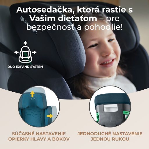 KINDERKRAFT SELECT Autósülés i-Size XPAND 2 i-Size 100-150 cm Harbour Blue, Premium