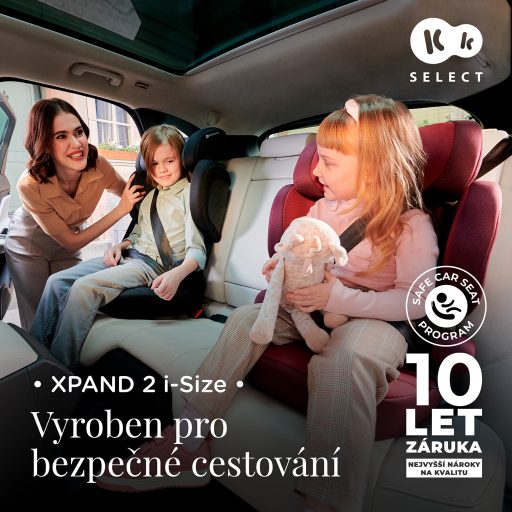 KINDERKRAFT SELECT Autósülés i-Size XPAND 2 i-Size 100-150 cm Cherry Pearl, Premium