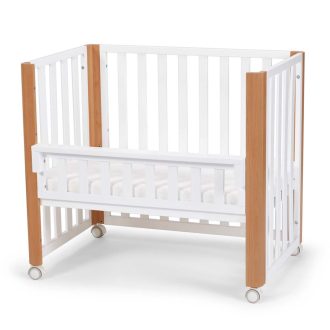   KINDERKRAFT SELECT Koya fa gyermekágy rácsos funkcióval, beleértve a matracot White, Premium