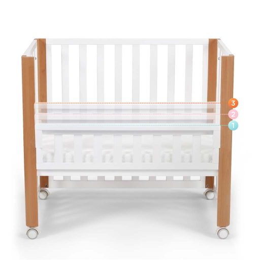 KINDERKRAFT SELECT Koya fa gyermekágy rácsos funkcióval, beleértve a matracot White, Premium