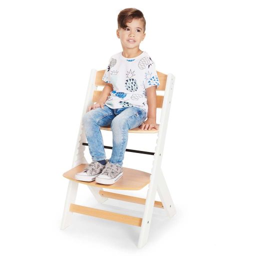 KINDERKRAFT Etetőszék Enock párnázással White wooden, Premium