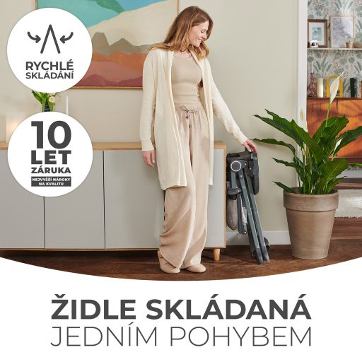 KINDERKRAFT Etetőszék Foldee Pink