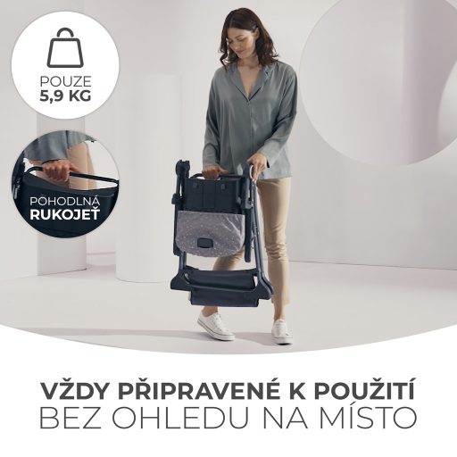 KINDERKRAFT Etetőszék Foldee Pink