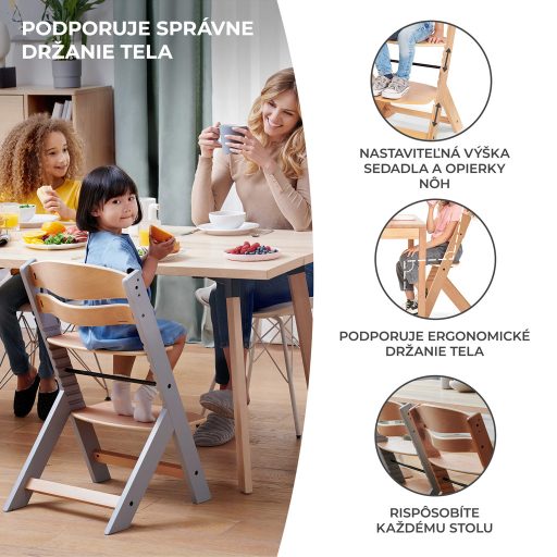 KINDERKRAFT Etetőszék Enock White