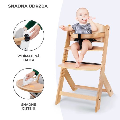 KINDERKRAFT Etetőszék Enock White