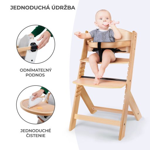 KINDERKRAFT Etetőszék Enock White